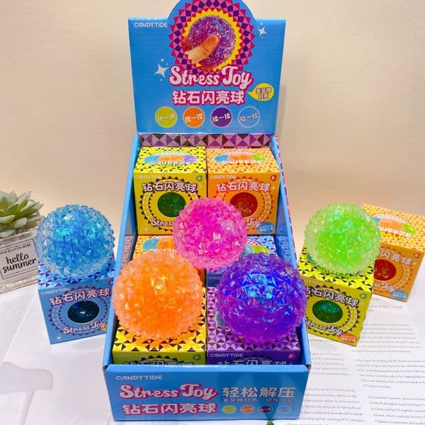 Maltose Diamond Shining Ball Pinching Cute Stress Relief Ball Pinching Toy Slow Rebound to Release Emotions BY SEA