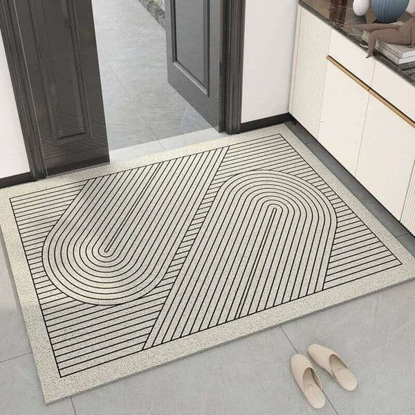 Modern Geometric Wire Loop Non-Slip Quick-Drying Entrance Doormat Dirt Trapping Indoor Floor Mat 26Y0527