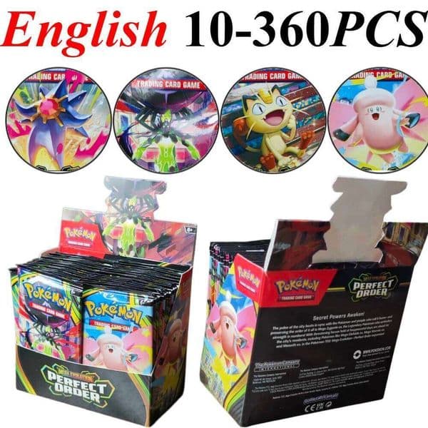 TCG Mega Evolution Booster Box Phantasmal Flames Ascended Heroes Perfect Order Rare Holographic Cards for Kids Fans Gift 26L0527