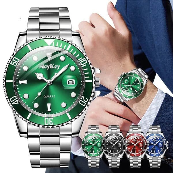 Fashion Men Business Watches Stainless Steel Band Men Calendar Quartz Watch Casual Clock Sports Wristwatch Reloj Hombre 260525