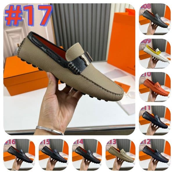 69 Model Men Designer Dress Loafers Genuine Leather Moccasins, 2026 Italian Style Slip-On Driving Shoes with Genuine Leather Sole, Black Brown, Plus Size 38-46