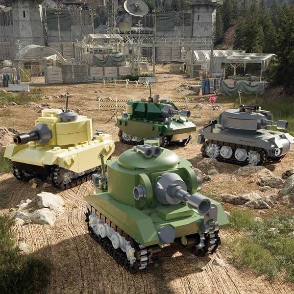 Military Tank Building Blocks Army Tanks Educational Bricks Toy for Kids Adults Gift for Military FansR260528