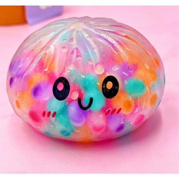 Colorful Bubble Dumpling Squeeze with Steamer Soft TPR Dough Ball Decompression Fidget Toy Funny Creative Bun Gift M260528