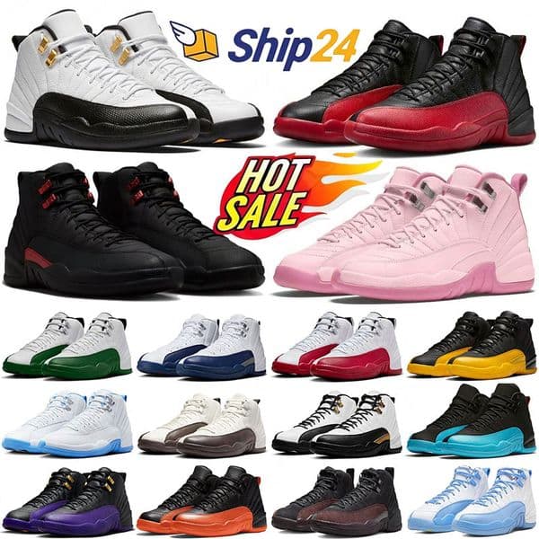 Designer Taxi 12 Basketball Shoes Men Womens 12s Blueberry Blue Game Twist Pearl Pink University Gold Winterized Wolf Grey Melo High Cut Outdoors Sports Sneakers