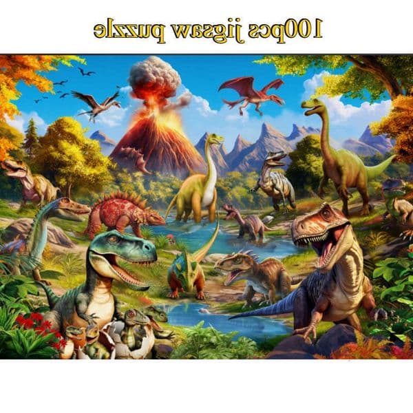 38x25 finished size CHIldrens Paper Puzzle 100 Pieces Blue Card Animal Puzzle Educational Toy Perfect Gift for Kids M260528