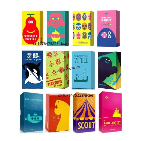 Strategy Board Games Souvenirs from Venice A Fake Artist Nine Tiles Panic Deep Sea Adventure DURIANFun TROLL Card Game L260528
