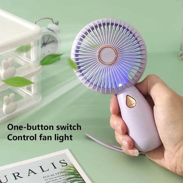 New Hand Holding Fan MINI USB Handheld Low Noise Portable Silent Office Desk Student On Dormitory Charging Outdoor 2026 C260528