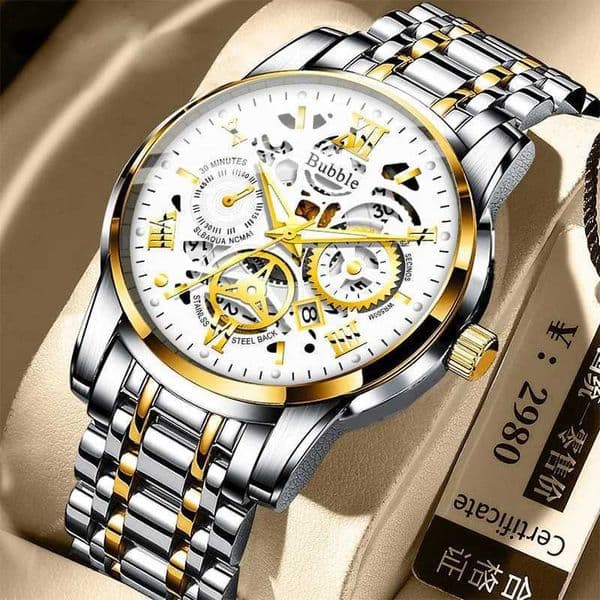 UTHAI L93 Watch For Men Trendy High end Light Luxury Versatile Quartz Watches Waterproof Roman Hollow Males Clock WatchR260528