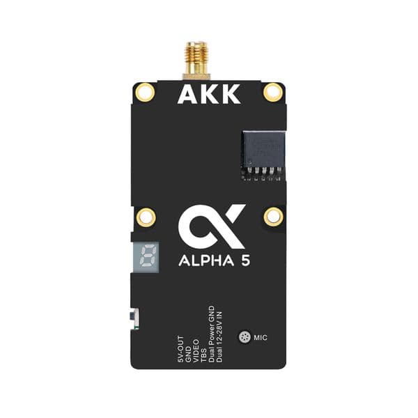 AKK Alpha 5 5.8GHz 5000mW 80CH FPV VTX Video Transmitter SmartAudio OSD Mic 5V BEC for RC FPV Drone