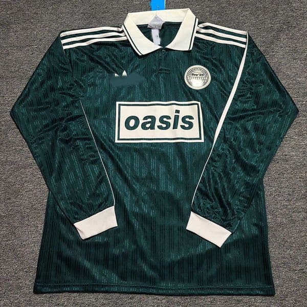 Oasis bands No 25 co-branded green long-sleeve football uniform jersey L260527