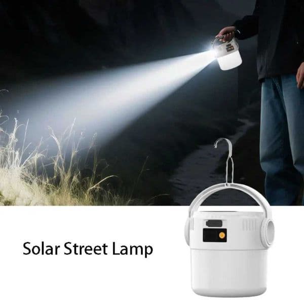 LED Light Solar Powered Light USB Rechargeable Ultra Bright Camping Light Handheld Design IP55 Waterproof Rechargeable LightR260528