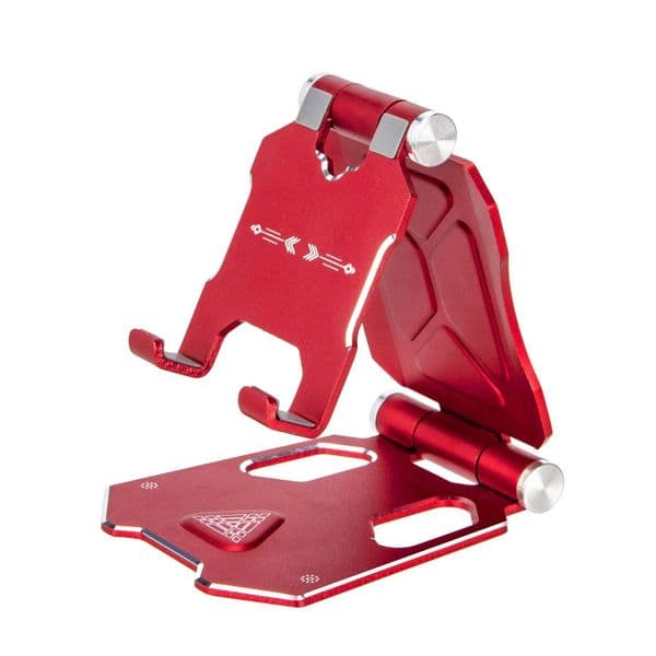 Ultra-Thin Foldable Metal Phone Stand - Portable Pocket-Sized Travel Holder with Multi-Angle Adjustment for Mobile & Tablet