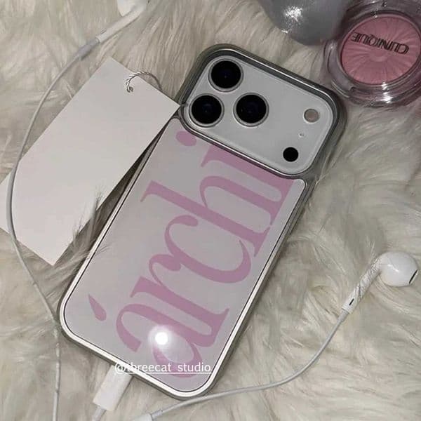 Korean Girl ins Romantic Pink Letters rchive Versatile Cute Phone Case For iPhone 17 16 15 14 13 12 11 Pro Max Plus Y2K Cover Z260528