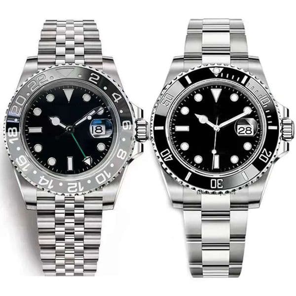 Designer Luxury Mechanical Stainless Steel Strap Waterproof Gift Couple Night Light Sliding Buckle Sapphire Mirror Watch