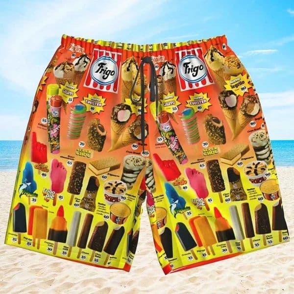 2024 Harajuku Sweet Ice Cream Graphic Men Women Beach Shorts Street Hip Hop 3D Printing Summer Hawaii Holiday Party Beach Shorts C260528