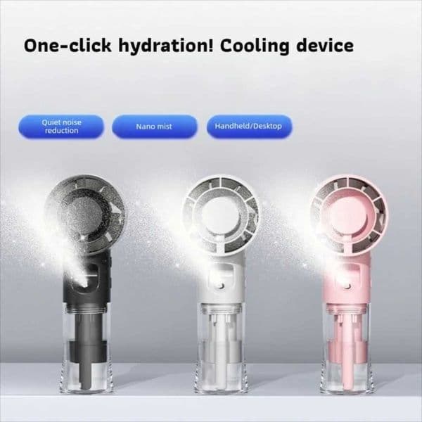 Portable USB Rechargeable Mini Humidifier Spray Fan Cooling Tools with Humidifier Hand Fan Handheld Water Mist Fan Summer C260528