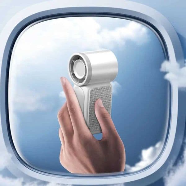 Cooling 6 Gear Wind Mini Portable Fan Air Turbo Tech LED Display USB Rechargeable Fan Adjustable Ultra-quiet Pocket Fan Student C260528