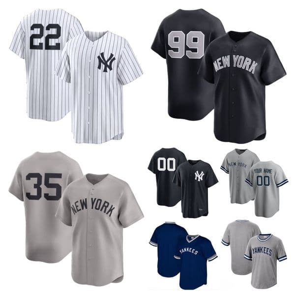Yankees Jersey Aaron Judge Baseball Cody Bellinger Chisholm Jr. Ben Rice Derek Jeter Trent Grisham Jose Caballero Ryan McMahon Austin Wells Anthony Volpe Men Youth