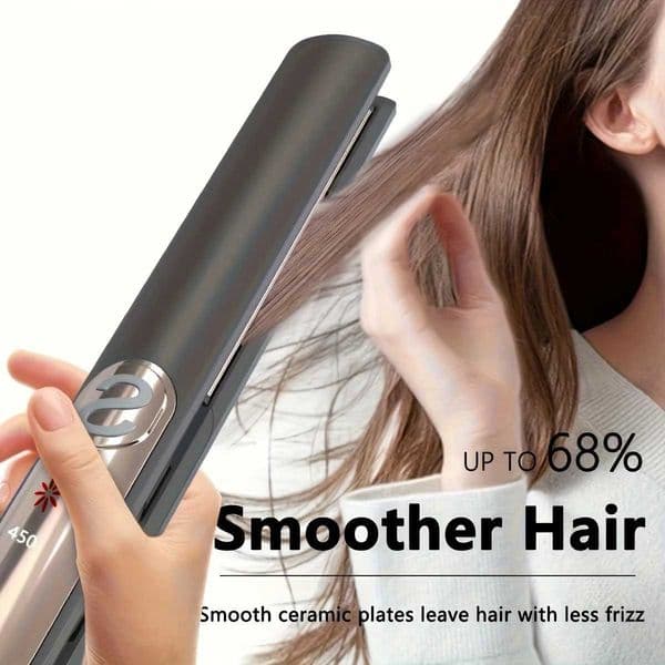Professional Hair Straightener Curling Iron Ceramic Plate Negative Ion Plate Even Heat Temperature Adjustable Hair Straightener C260528