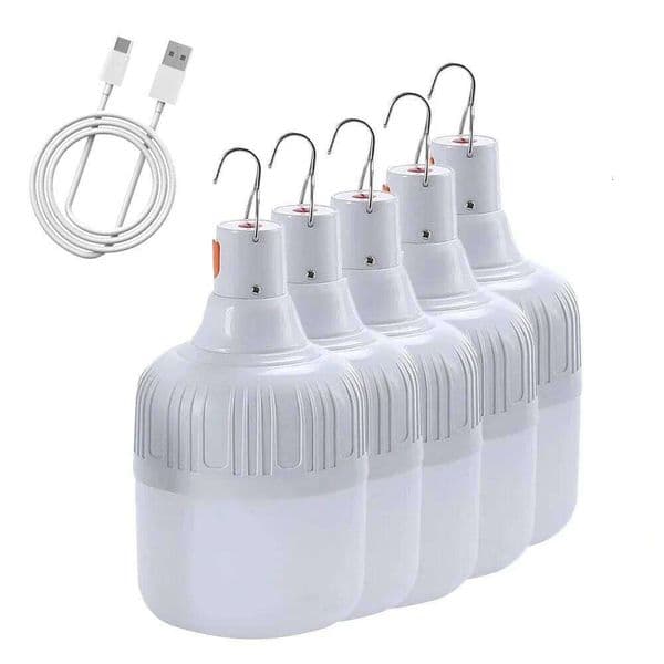60W 80W Camping Light USB Rechargeable LED Emergency Lamp Outdoor Portable Lanterns with Hook for BBQ Tents Battery Bulb S260527