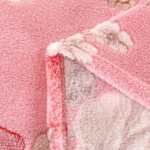 1pc Floral Style Warm Bedspread Fleece Blanket Plaid Travel Shawl Sofa Nap Blanket Home Bedsheet Manta 70X100cm Suitable For Pet C260528