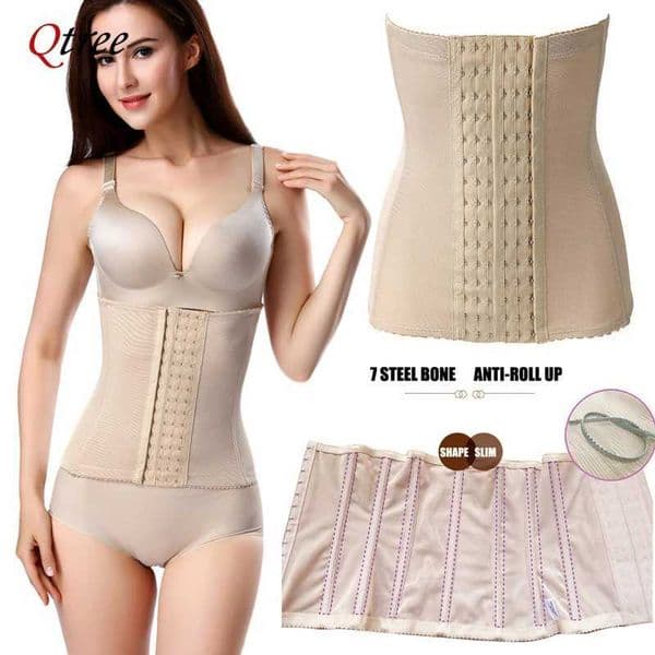Qtree Dress Slimming Waist Trainer Belt Shapewear Women Belly Cincher Body Shaper Fat Compression Strap Girdles Firm Corset C260528