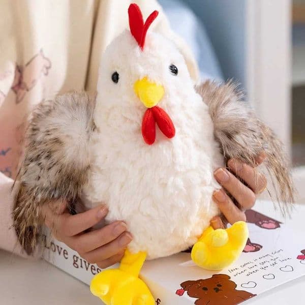 Cartoon Chick Stuffed Animal Plush Toy Funny Chicken Plush Stuffed Animal Doll Room Decor Birthday Gift L260527