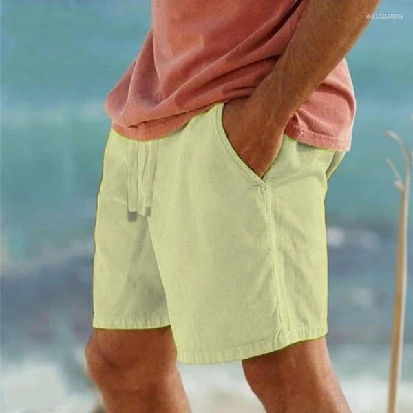 Men's Shorts Mens Cotton Solid Color Short Lightweight Gym Pants Oversize Beach Men Jogging Sport Large Homme