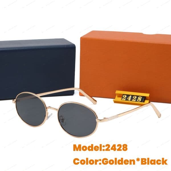 Designer Sunglasses Round Sunglasses Golden Metal sunglasses UV400 Protection Fashion Eyewear for Men Women Daily Outdoor lunettes de soleil oval sunglasses men