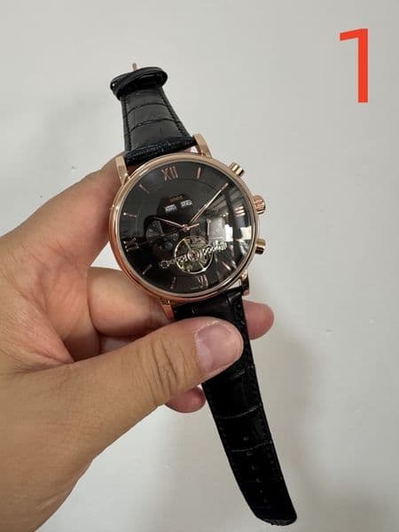 Pate Wrist Watches for Men 2026 Mens Watches Tourbillon Five needles Automatic mechanical Watch High quality Top Luxury Brand Leather Strap Fashion designer Gift