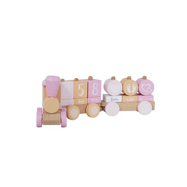 he bei ya Wooden Pull Along Train Toy 3 Section Shape Sorter Building Blocks Early Learning Color Recognition Educational Toy for Kids