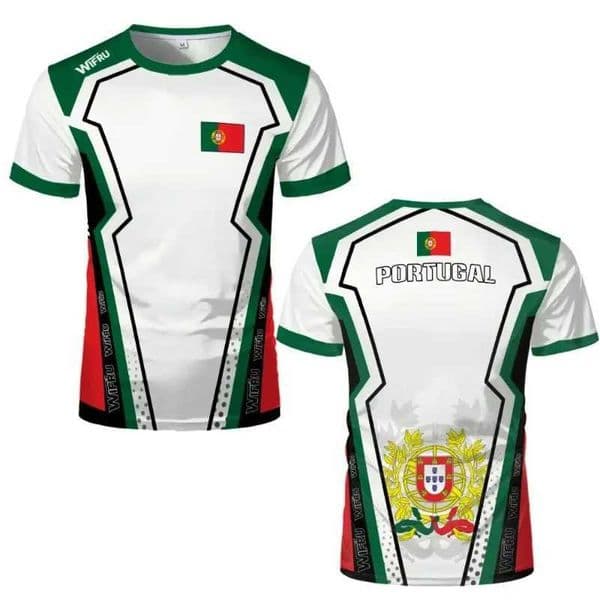 New Summer Arrival Portugal Flag Pattern 3D Printed Adult Apparel Football Jersey T Shirt Suitable for Daily Wear D260528