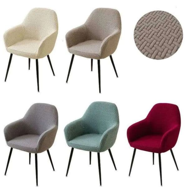 2026new 1/2/4/6Pcs Jacquard High Arm Chair Cover Stretch Dining Chairs Slipcover Anti-Slip Office Armchair Covers perfume For Hotel Home cologne Wedding