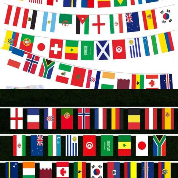 2026 42pcs/48pcs Country Flag NEW cup Countries Flag Bunting National String Banner Football Event Garlands decor L260528