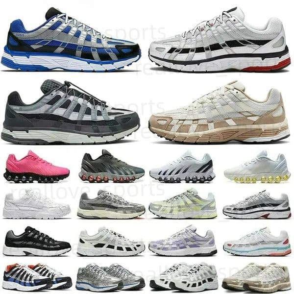 designer P6000 P 6000 Triple Black White Khaki Wolf Grey Metallic Womens Outdoor Sports Trainers Casual mens shoes sneakers E3