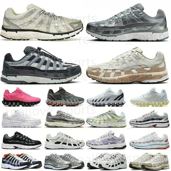 designer Shoes P6000 Casual shoes P-6000s Men Women Metallic Sier Triple Black White Khaki Wolf Grey Anthracite Smoke Grey Outdoor Sports Trainers size 36-47 E3