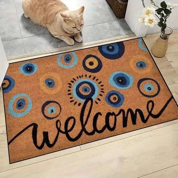 Coconut Brown Entrance Door, Hallway Non-slip Floor Mat, Living Room Dust-proof and Easy-to-clean Carpet Kitchen Welcome Mat 26L0528