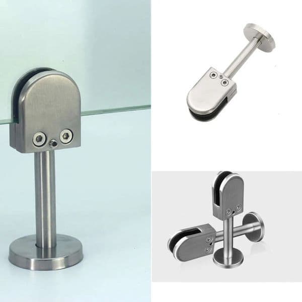 2026 New 304 Stainless Steel Clamps Adjustable Glass Holder For Staircase cologne Handrail Glass-To-Ground Fixed perfume Bracket 65X43x26 Free Shipping 16 022