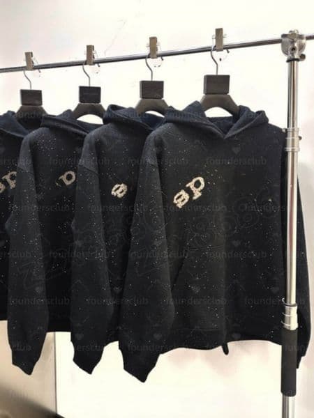 spider hoodie designer hoodie y2k mens hoodies designer spider hoody hip hop hoodies rhinestone studded designer hoodies