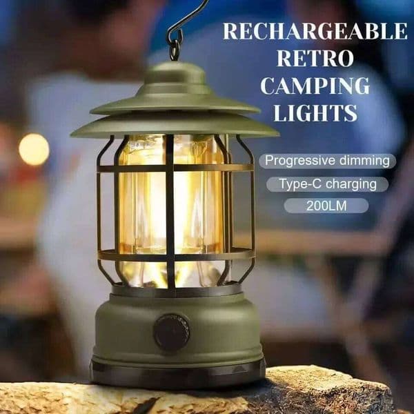 Retro Horse Lantern Rechargeable Multi Functional Camping LED Outdoor Lighting Portable Light S260527