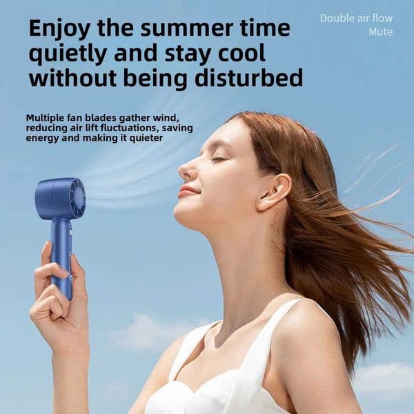 Mini USB Handheld Fan Portable Rechargeable Small Desk Fan for Students Office Travel Personal Cooling Breeze Quiet 3 Speed C260528