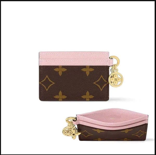 designer keychain Credit Card Holders Mini Wallets High Quality For Mens Womens Leather Flower Classics Pure Color Keychain Purses Wallet bag charm 0323