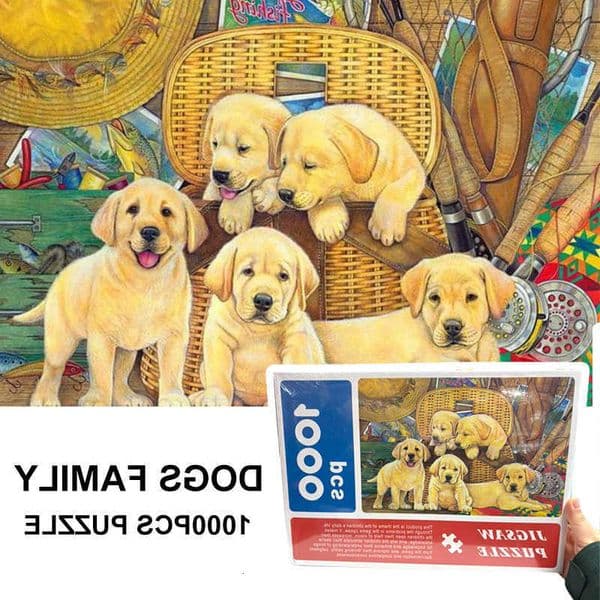 7550cm Adult Paper Jigsaw Puzzle 1000 Pieces Cute Animals Stress Relief Educational Entertainment Christmas Gift M260528