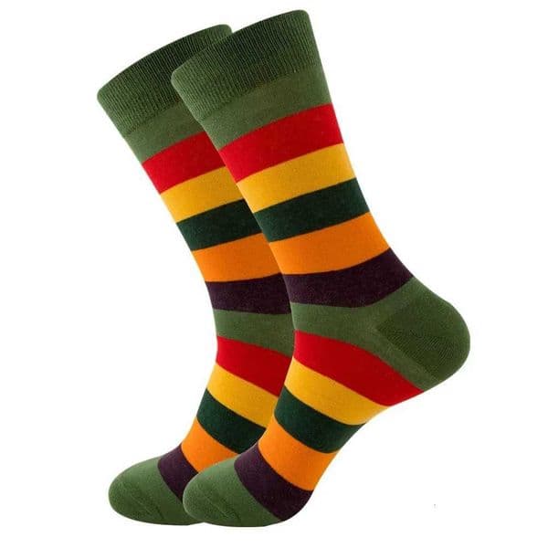 5 Pack Mens Color Dress Casual Fashion Happy Socks Combed Cotton Socks Men Gifts M260528
