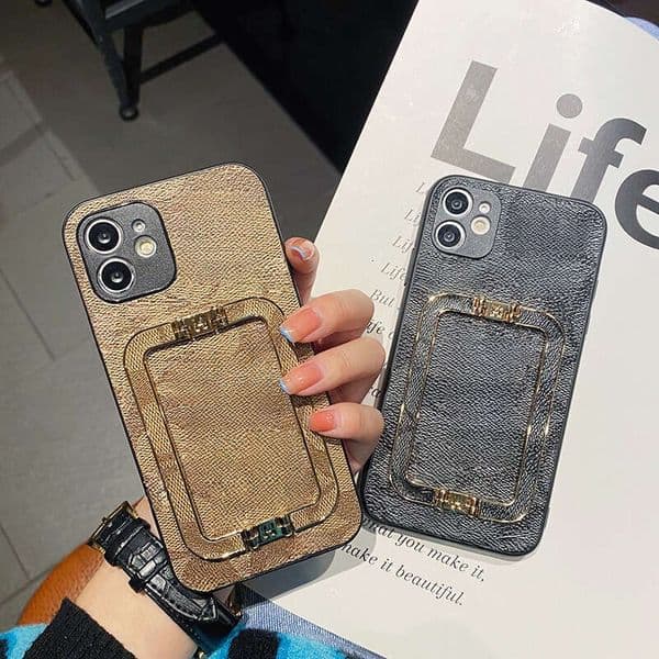 Coach Phone Case Designer Coque Telephone Luxe Metal Bracket Suitable For Ip15 Pro Max Retro Full Cover Mesh Goddess Style Light Luxury Model