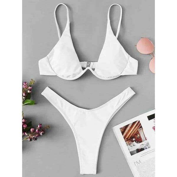 Split Push Up Swimsuit Women Sexy Triangle High Cut Thong Bikini Set Summer 2025 New Beach Vacation Bathing Suit 2 Piece 26L0528