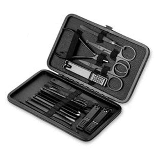 Luxury Black Stainless Steel Nail maquillaje Clippers Pedicure Kit Trim Care Manicure Tools And Convenient Travel Kit Free Shipping