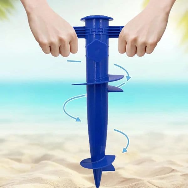 1PC Umbrella Base Adjustable Plastic Sun Beach Patio Sand Ground Fixing Tools Anchor Stand Spike Auger Keep Holder Garden Access 260527