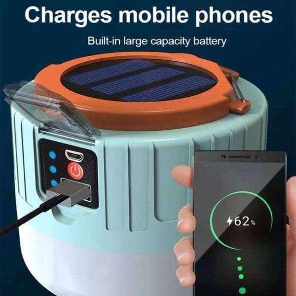 Outdoor Solar LED Lamp Rechargeable Bulbs Emergency Light Hook Up Camping Fishing Portable Lantern Lights S260527 902