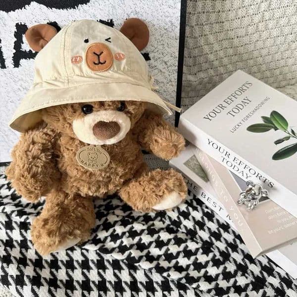 25CM Cute Colorful Bow Tie Bear Doll Plush Toy Hug Bear Doll Children Birthday Gift Pillow Teddy bear Home Living Room Bedroom L260527